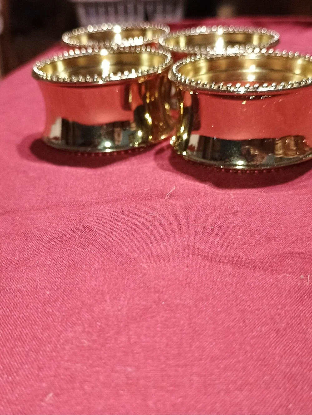Bundle of Napkin Rings Holders 6 styles 35 total Brass, Metal, Woven